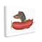 Stupell Industries Dachshund Flying in Weenie Plane Canvas Wall Art